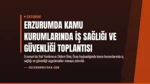 Erzurumda Kamu Kurumlarında İş Sağlığı ve Güvenliği Toplantısı