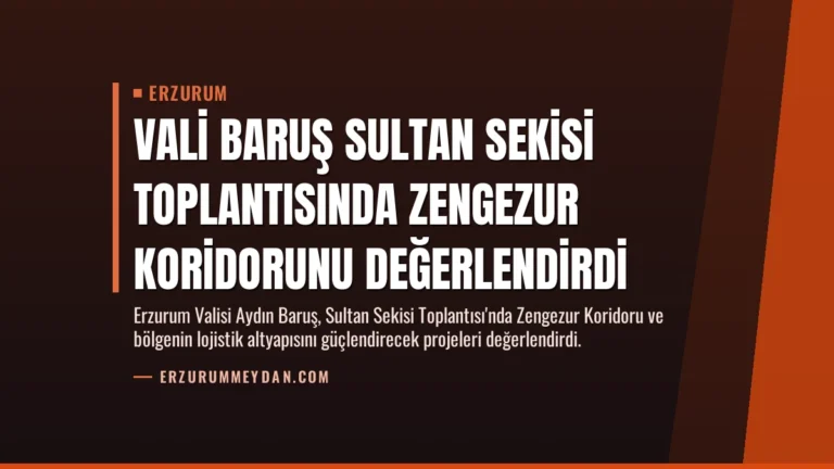 Vali Baruş Sultan Sekisi Toplantısında Zengezur Koridorunu Değerlendirdi